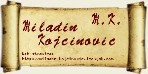 Miladin Kojčinović vizit kartica
